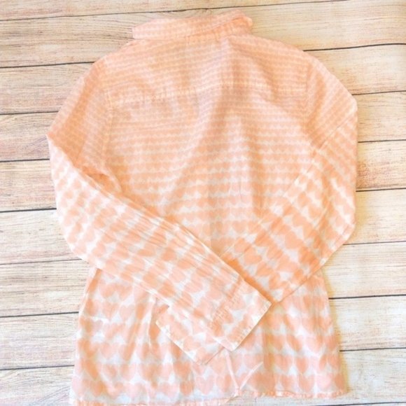 3/$20 Halogen Heart Print Tissue Paper Button Down - Picture 6 of 7